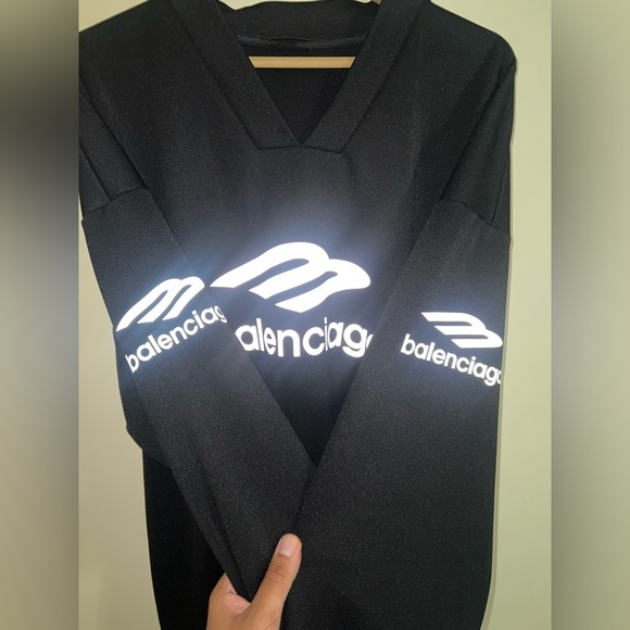 BALENCIAGA 3B Sports Icon Ski Long Sleeve T Shirt Black Size M - Picture 2 of 12